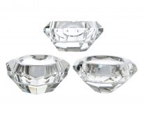 Svečnik Crystal v obliki diamanta za konusno svečo, 6,5cm
