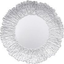 Krožnik dekorativni Anemone srebrn, 33cm, pvc
