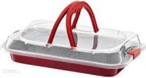 Pekač za pecivo s pvc pokrovom  42 x 29cm Cherry
