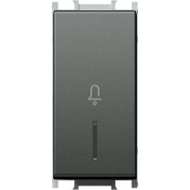 Tipkalo MODUL 1polno z lučko ZVONEC 16A 250V~ 1M antracit
