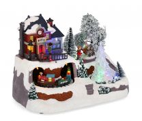 Dekoracija božilna pokrajina led 23,5x16x17 cm, Bizz.