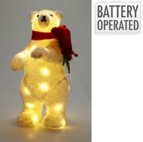 Figura medvedek bel, 40 led, 20 cm, Koo.