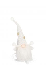 Okrasna figura palček bel 33 cm, Bizz.