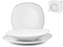 Krožnik garnitura Versailles platin 18/1 porcelan
