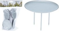 Podstavek za sveče srebrn, 8 cm, set 4 kom
