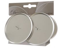Podstavek za sveče srebrn fi 10 cm, set 4/1, Kaem.