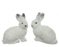 Figura božična zajček bel 20 cm, Kaem.