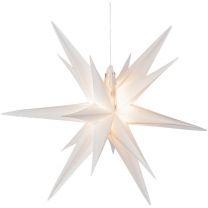 Zvezda božična viseča 2 led 30 cm, na baterije, Kaem.
