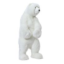 Figura božična medvedek snežno bel 60 cm, Kaem.