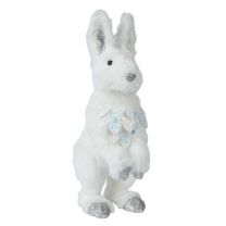 Figura božični zajček z bleščicami 35 cm, Kaem.