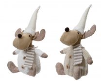 Figura božična jelenček bež 38 cm, Kaem.