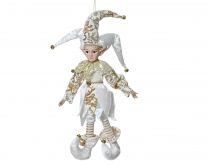 Figura božična škratek zlat 60 cm, Kaem.