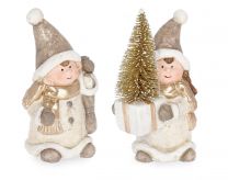 Figura božična punčka/fantek Dorotea 18 cm, Bizz.