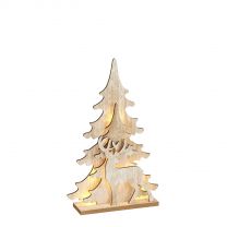 Drevo božično rjavo z jelenčkom 21 cm, Edel.