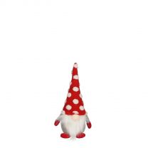 Figura božična palček rdečo/siv 29 cm, Edel.