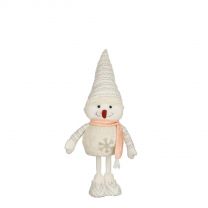 Figura božična sneženi mož bel 60cm, Edel.