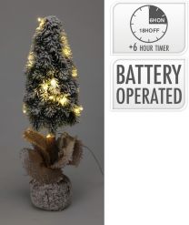 Smrečica novoletna zasnežena 20 led, 40 cm, Koop.