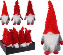 Figura božična božiček rdečo/siv 22 cm, Koo.