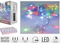 Lučke 30 led 3 m večbarvne baterijske notranje, s časovnikom, Koo.