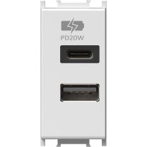 POLNILNIK USB PD 20W 1M PW bel TEM