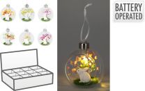 Krogla z velikonoč. zajčkom. LED, 10cm
