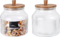 Doza z lesenim pokrovom 2200ml 

