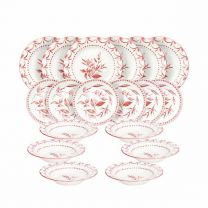 Krožnik garnitura Olimpia new Coral, 18/1, porcelan
