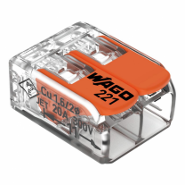 Hitra inštalacijska sponka WAGO 1x2P 0,5-4mm2 za trdo in mehko žico 450V 32A 100kos Wago