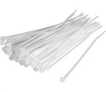 Vezica nylon bela 200x2,5mm - 100 kos TM