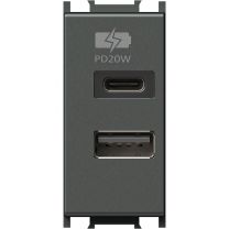 POLNILNIK USB-A/USB-C PD 20W 1M EM69AT-B