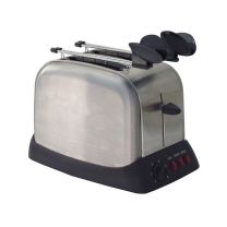 Toaster iz inoxa z dvema prijemalnima kleščama