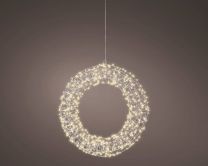 Venček okrasni 500 led toplo bela, fi 38 cm, IP44, Kaem.