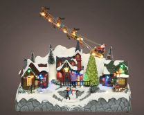 Dekoracija božična pokrajina 28 led 32x17x28 cm, Kaem.