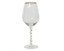 Kozarec za vino z zlatim robom, 460ml

