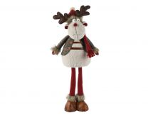 Figura božična jelenček stoječ zeleno bel 70 cm, Kaem.