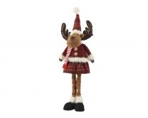 Figura božična jelenček stoječ rdeč 90 cm, Kaem.