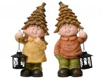Figura božična fantek/punčka 43 cm, Kaem.
