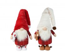 Figura božična palček belo/rdeč 65 cm, Kaem.