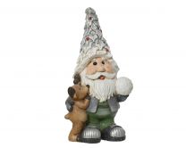 Figura božična božiček s kužkom 46 cm, Kaem.