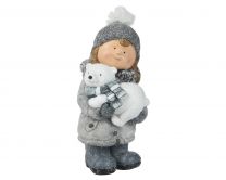 Figura božična punčka 36 cm, Kaem.