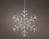 Zvezda viseča 125 led, hladno bela na baterije, 53 cm, Kaem.