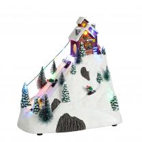 Dekoracija božična smučišče 16x27x29 cm, Edel.