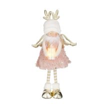 Figura angel punčka roza led 43 cm, Edel.