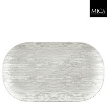 Pladenj podolgovat srebrn, 43cm, pvc