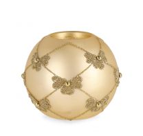 Svečnik bunkica za čajno svečko, zlat, 10cm