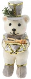 Figura medvedek bel s klobučkom 15 cm, Koo.