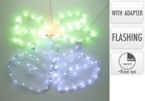 Zvončka 120 led bela/zelena/rdeča svetloba s časovnikom, IP44, Koo.