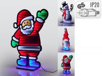 Ogledalo z neskončno led lučko na podstavku snežak/škrat/božiček 45 cm, IP20, Koo.