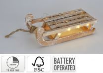 Sani lesene bele led 30 cm, Koo.