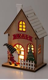 Hiška z LED lučko, 15cm, 3 motivi
